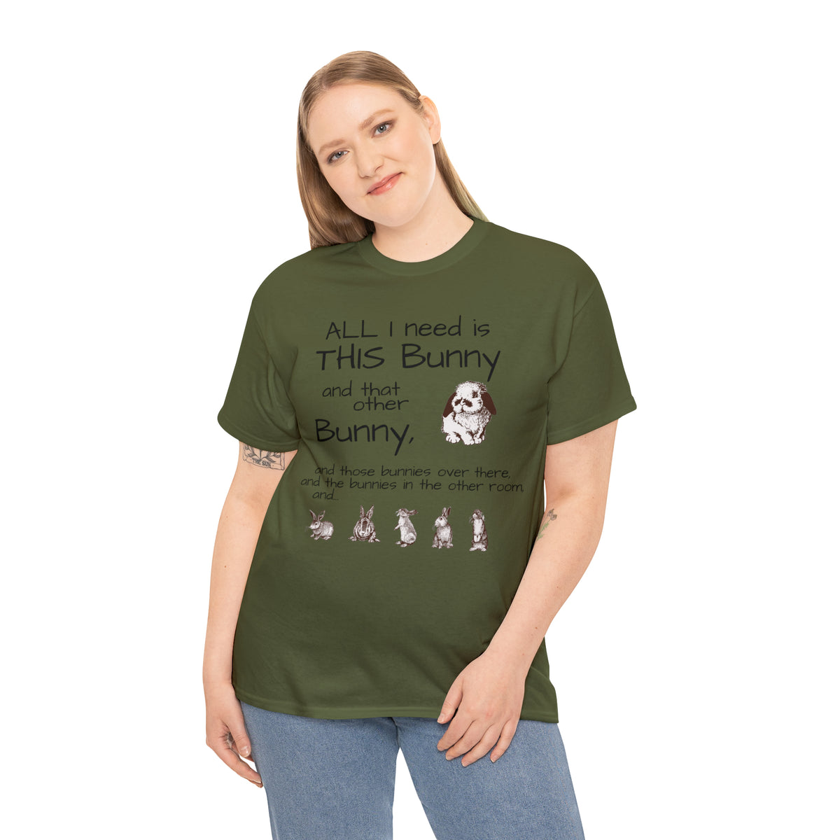 All The Bunnies Rabbit lover Unisex Heavy Cotton Tee