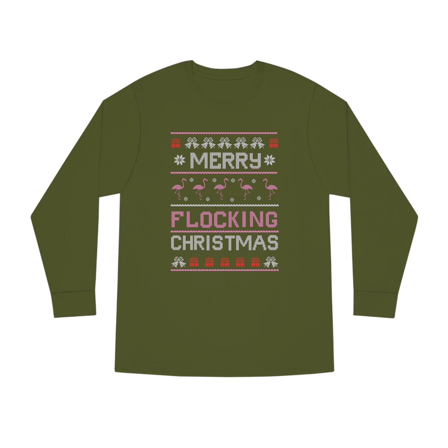 Merry Flocking Christmas Ugly Christmas Sweater Long Sleeve T-shirt