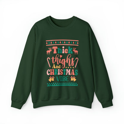 Thick Thighs And Christmas Vibe Ugly Sweater  Sweatshirt