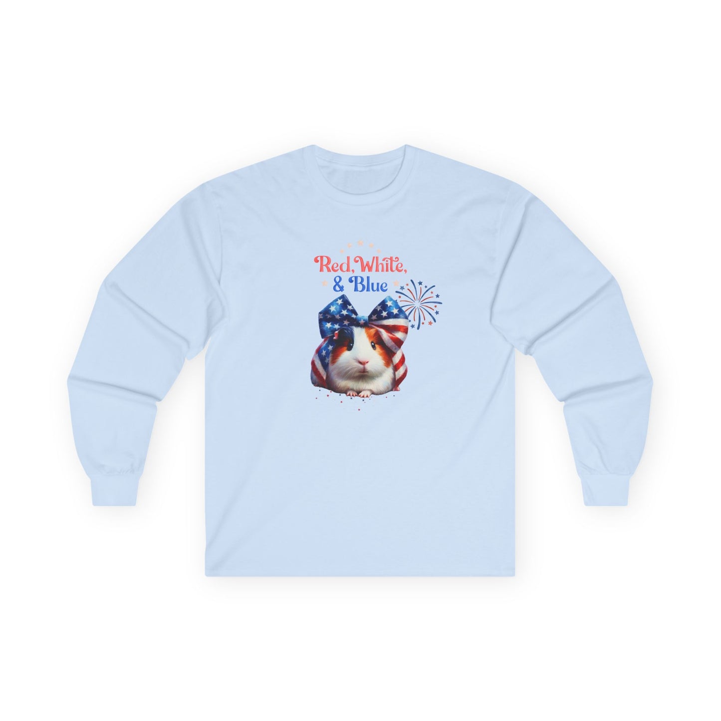 Red White And Blue Guinea Pig Long Sleeve T-Shirt
