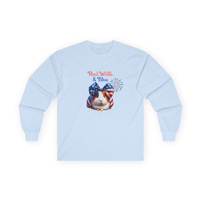 Red White And Blue Guinea Pig Long Sleeve T-Shirt