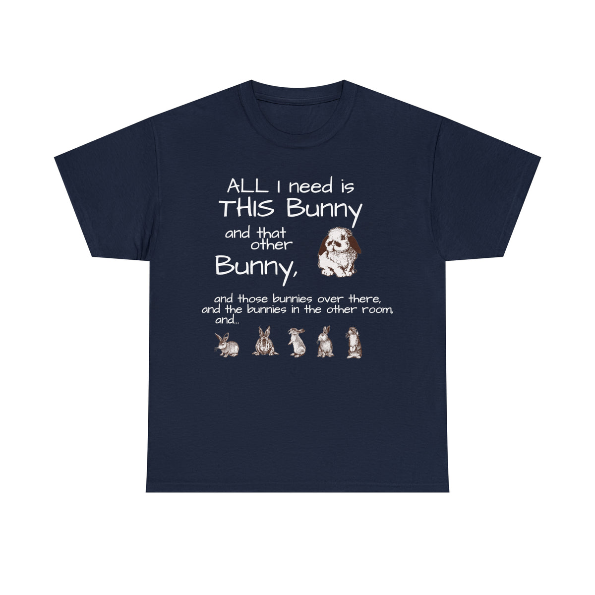 All The Bunnies Rabbit lover Unisex Heavy Cotton Tee