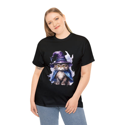Witch Wizard Cat Halloween Short Sleeve Tee