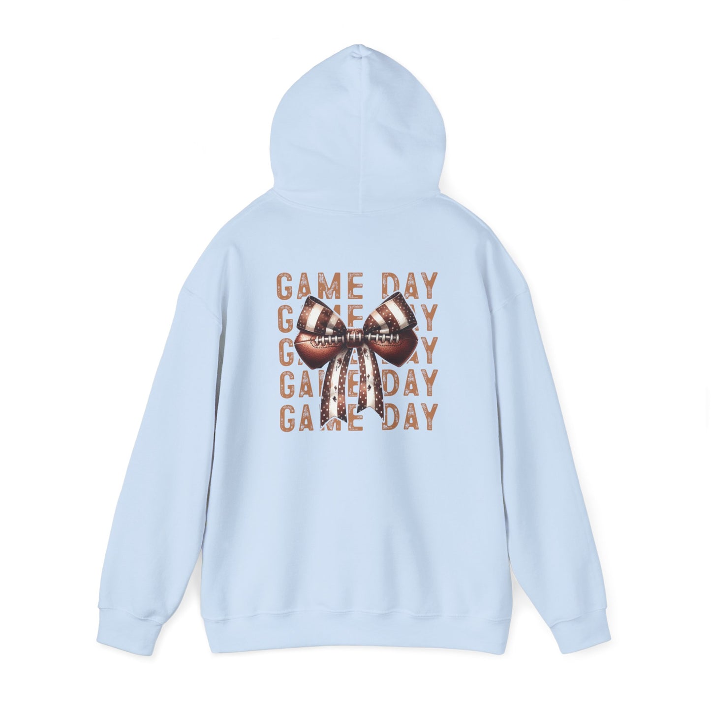 Football Game Day Hoodie Mom Dad Parent Football Lover Coquette BowsPullover