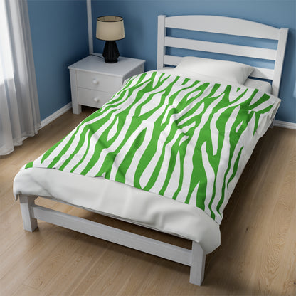 Green Zebra Pattern Blanket