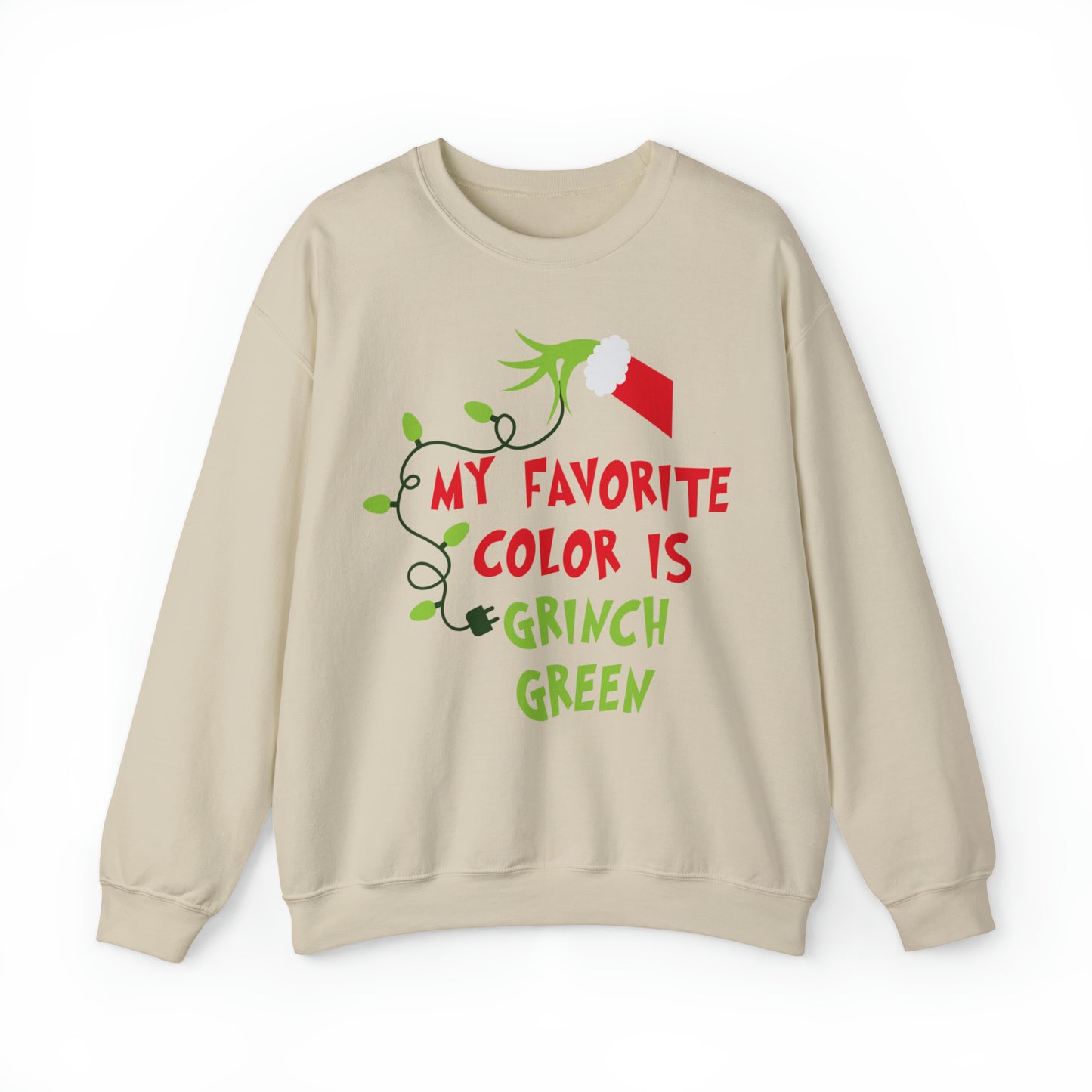 My Favorite Color is Grinch Green Christmas Sweatshirt