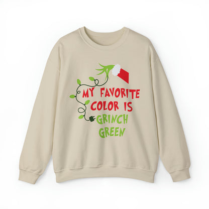 My Favorite Color is Grinch Green Christmas Sweatshirt