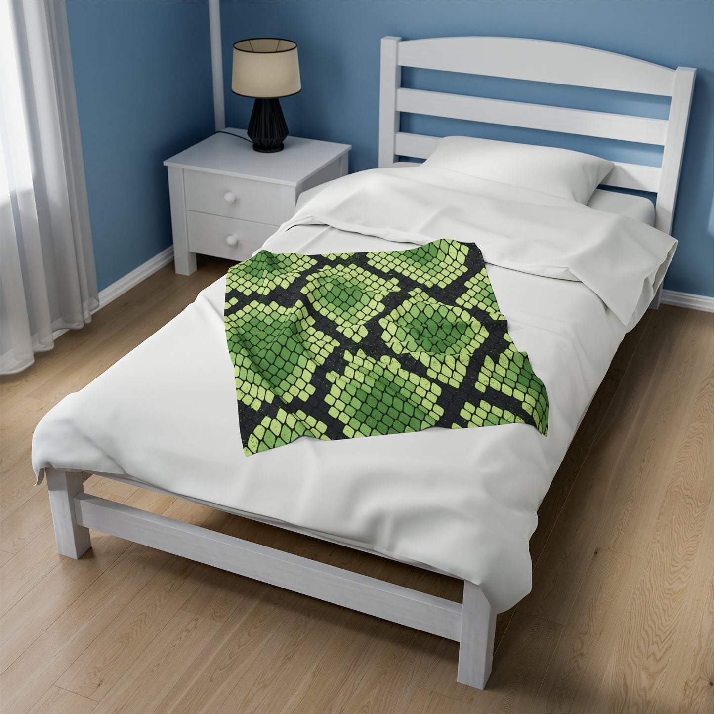 Green Snake Skin Pattern Blanket