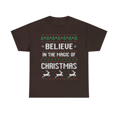 Believe in the Magic of Christmas Ugly Sweater Short Sleeve Tee