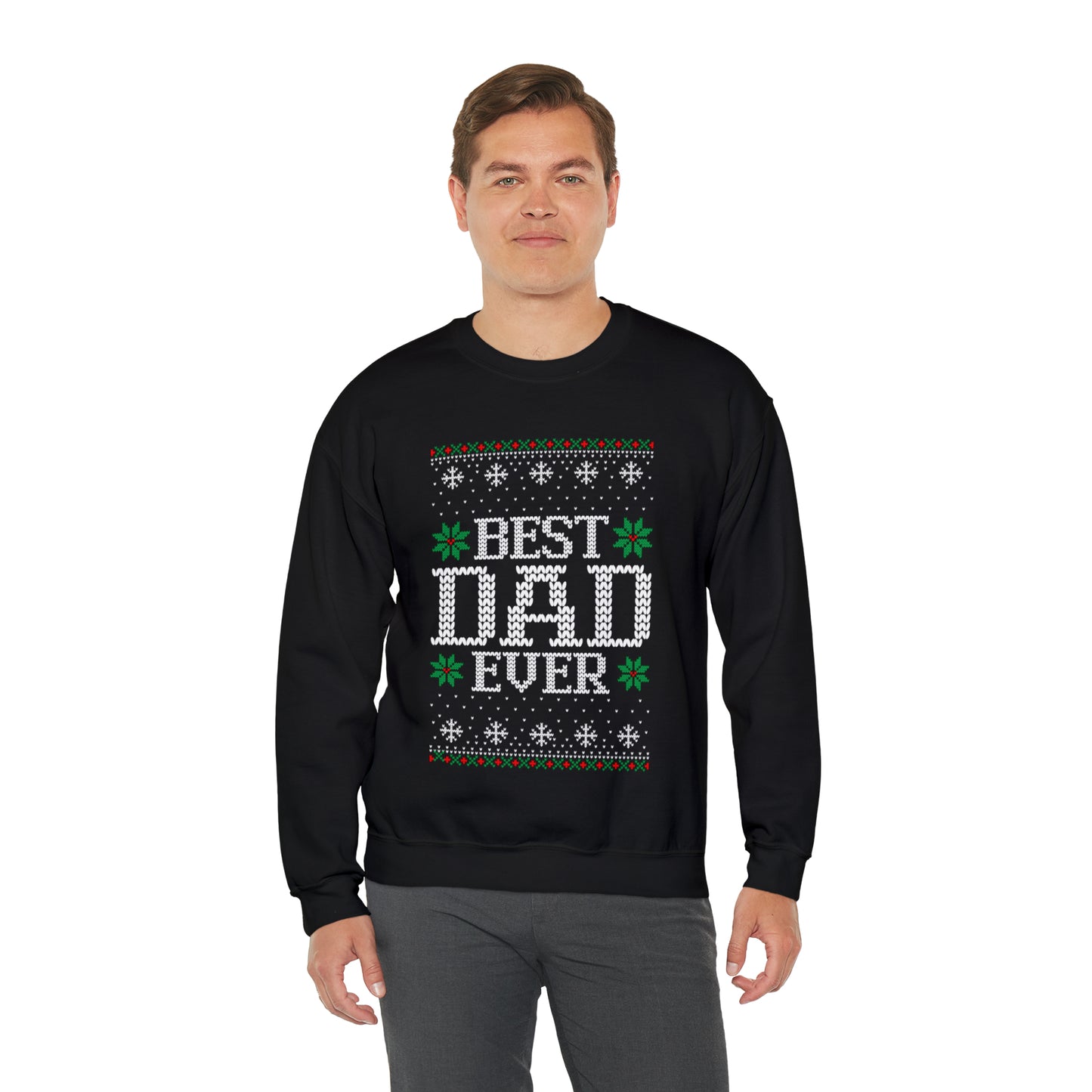 Best Dad Ever Christmas Ugly Sweater Sweatshirt