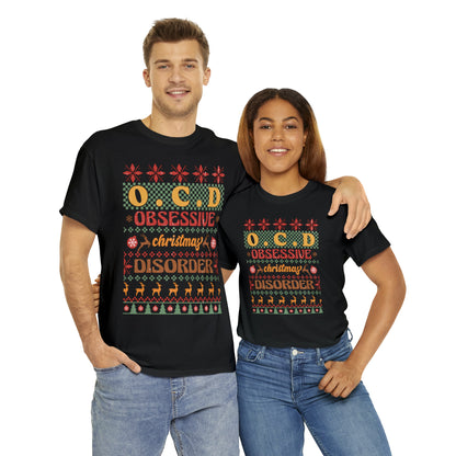 O.C.D. Obsessive Christmas Disorder Ugly Sweater Short Sleeve Tee