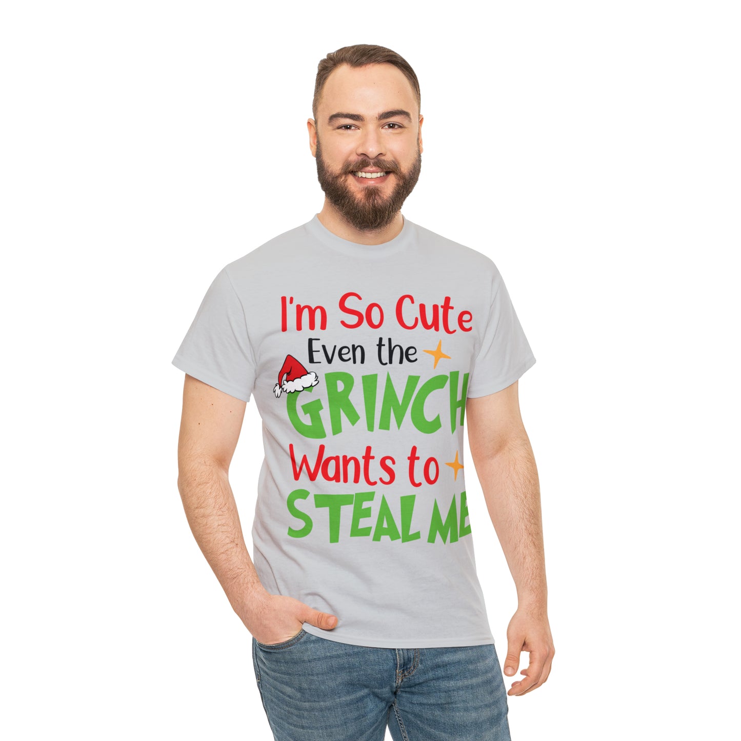 I'm So Cute Even The Grinch Wants to Steal Me Christmas Short Sleeve Tee