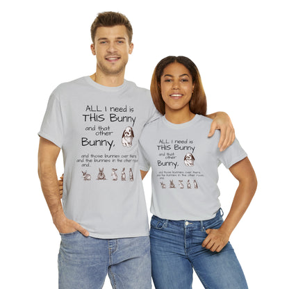 All The Bunnies Rabbit lover Unisex Heavy Cotton Tee