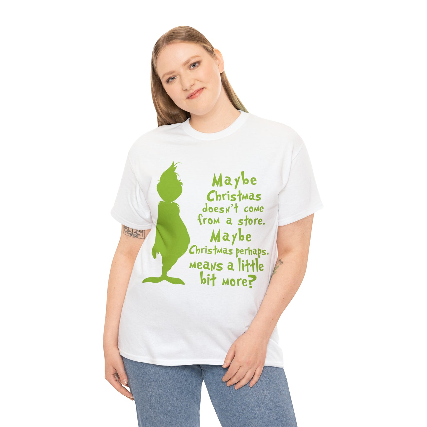 Maybe Christmas Doesn't Come From a Store Grinch Christmas Short Sleeve Tee