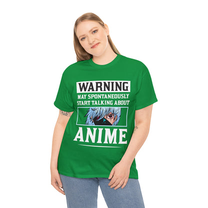 Warning May Spontaneously Start Talking About Anime Short Sleeve Tee