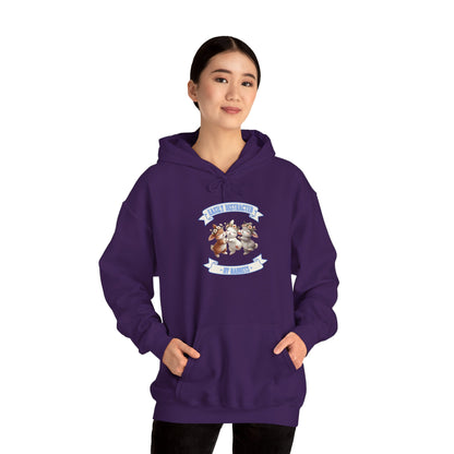 Easily Distracted By Rabbits Pullover Hoodie