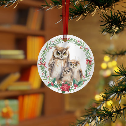 Brown Owl Family of 3 Ornament