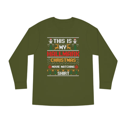 This is My Hallmark Christmas Movie Watching Shirt Ugly Sweater Long Sleeve Tee