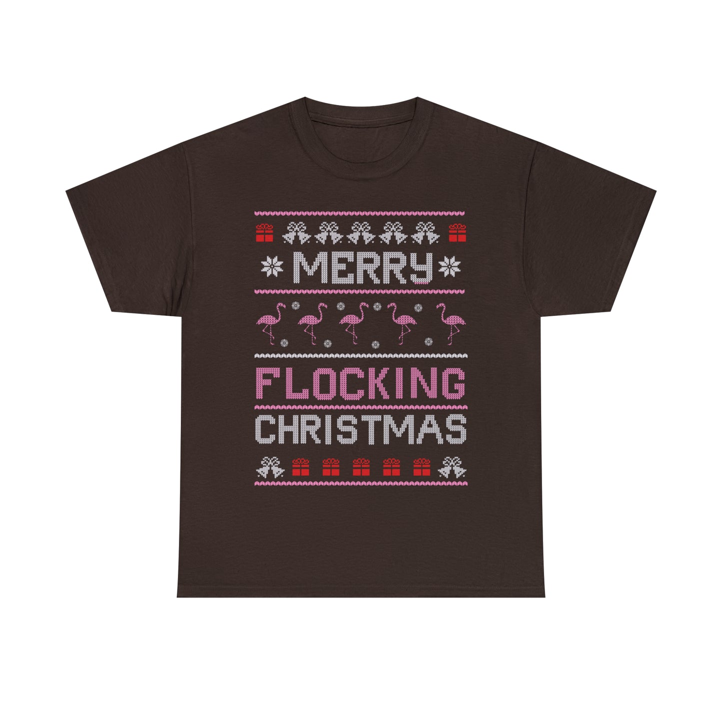 Merry Flocking Christmas Ugly Christmas Sweater Short Sleeve Tee