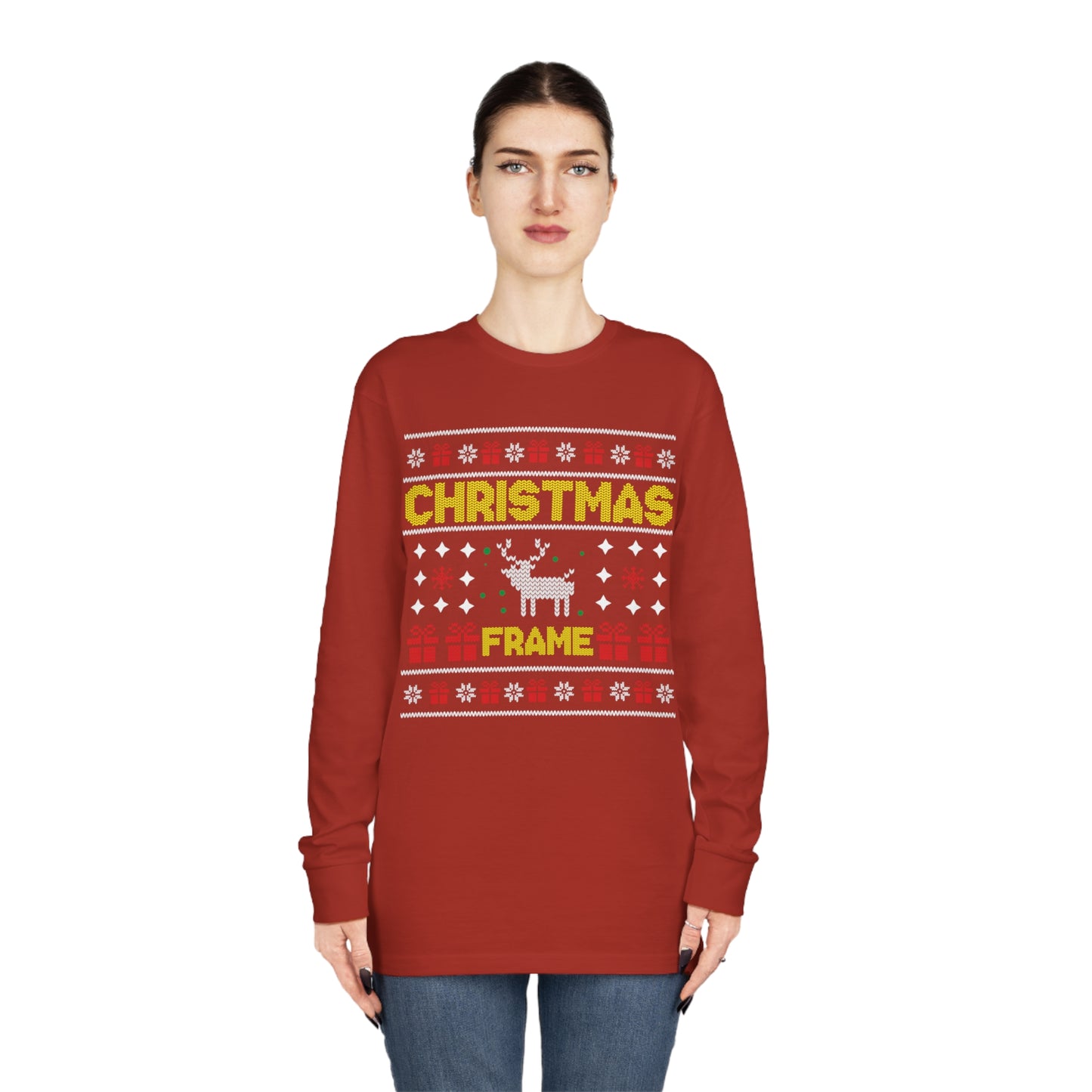 Christmas Frame Ugly Sweater Long Sleeve T-shirt