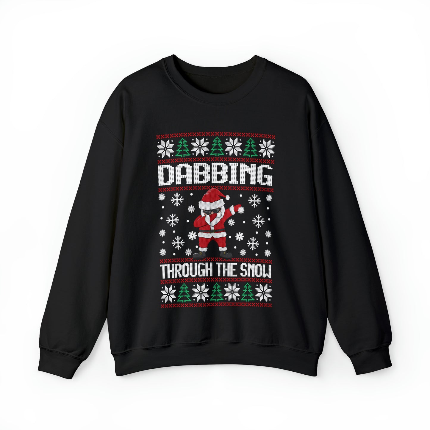 Santa Dabbing Through the Snow Christmas Ugly Sweater Sweatshirt