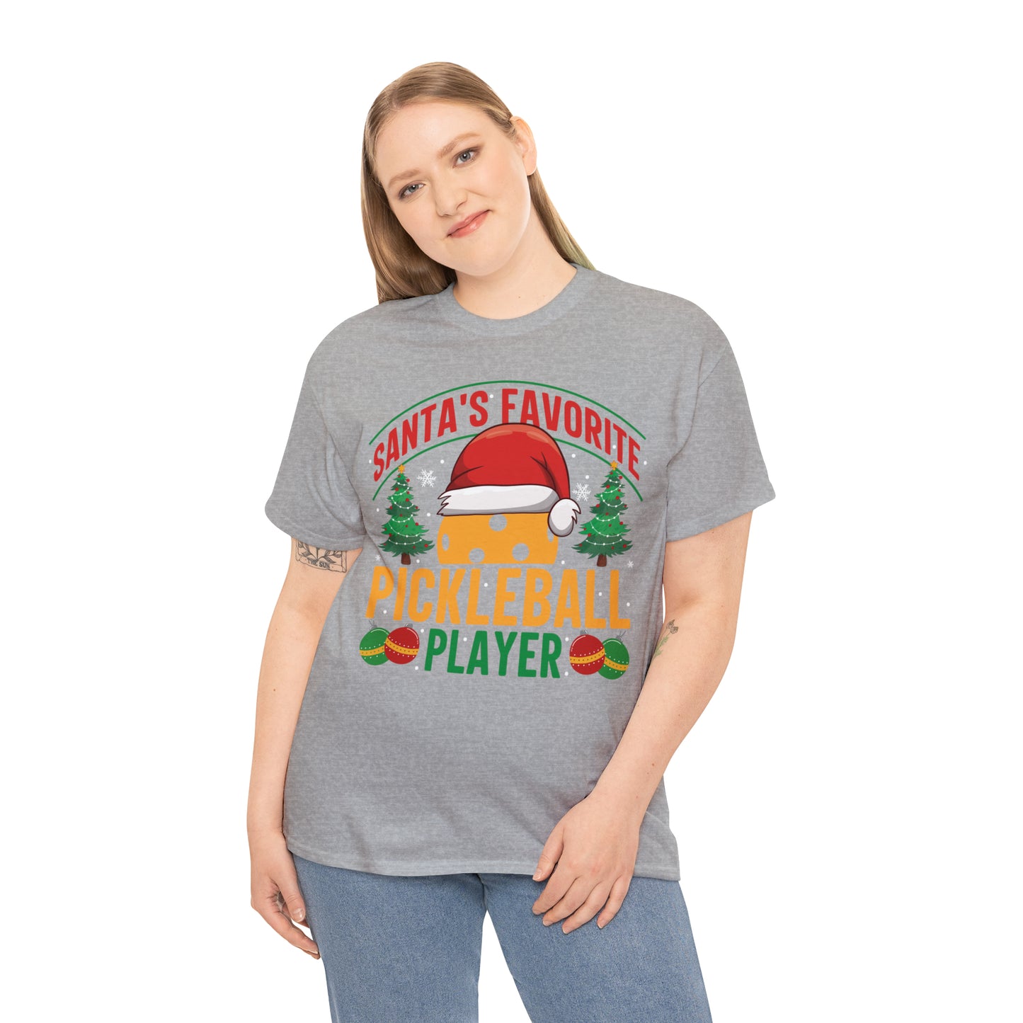 Santa's Favorite Pickleball Player Christmas Short Sleeve Tee