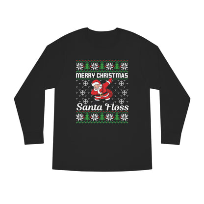 Merry Christmas Santa Floss Ugly Sweater Long Sleeve T-shirt