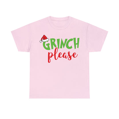 Grinch Please Christmas Short Sleeve Tee