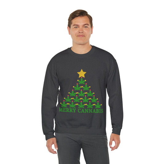 Merry Cannabis Christmas Ugly Sweater Sweatshirt