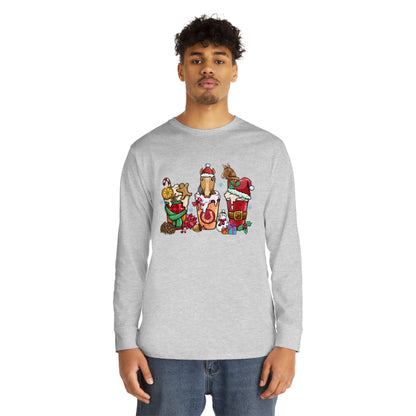 Horse Christmas Latte Long Sleeve Tee