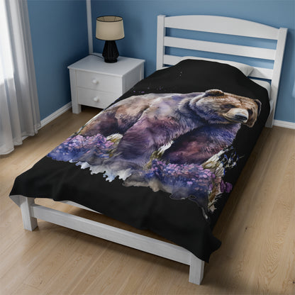 Watercolor Bear Blanket