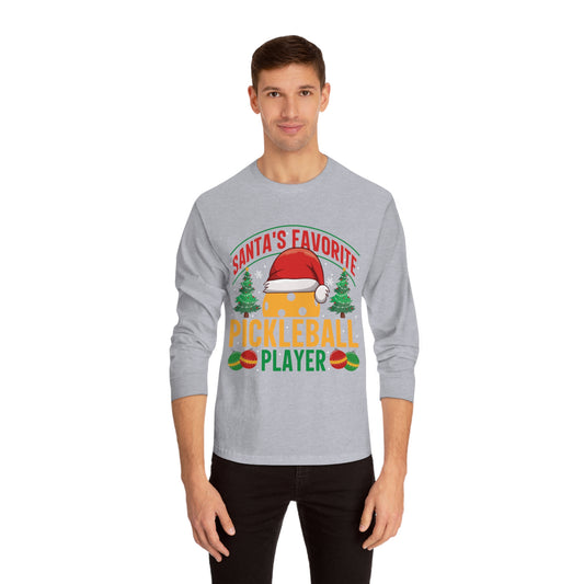 Santa's Favorite Pickleball Player Long Sleeve T-Shirt