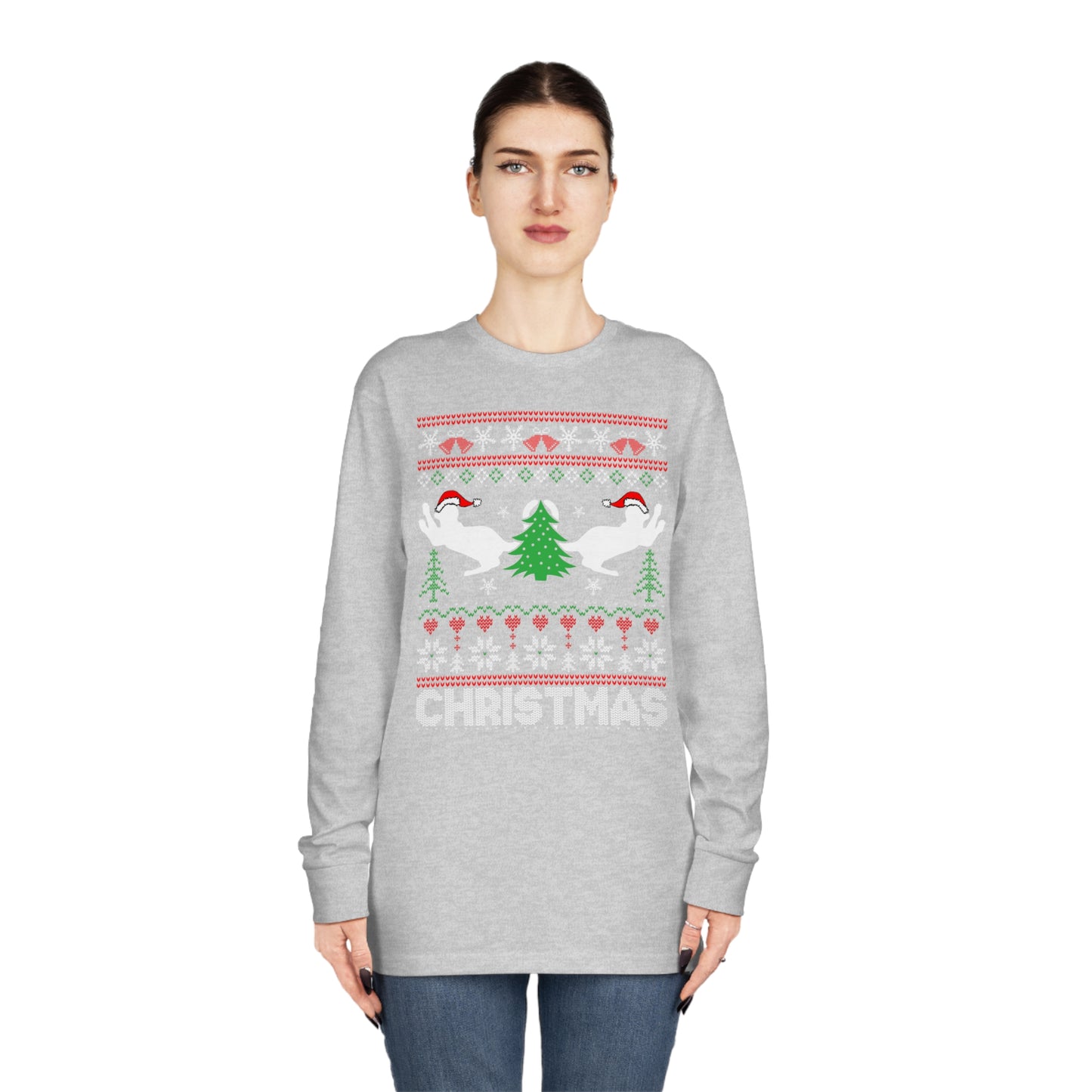 Christmas Cats Ugly Sweater Long Sleeve Tee