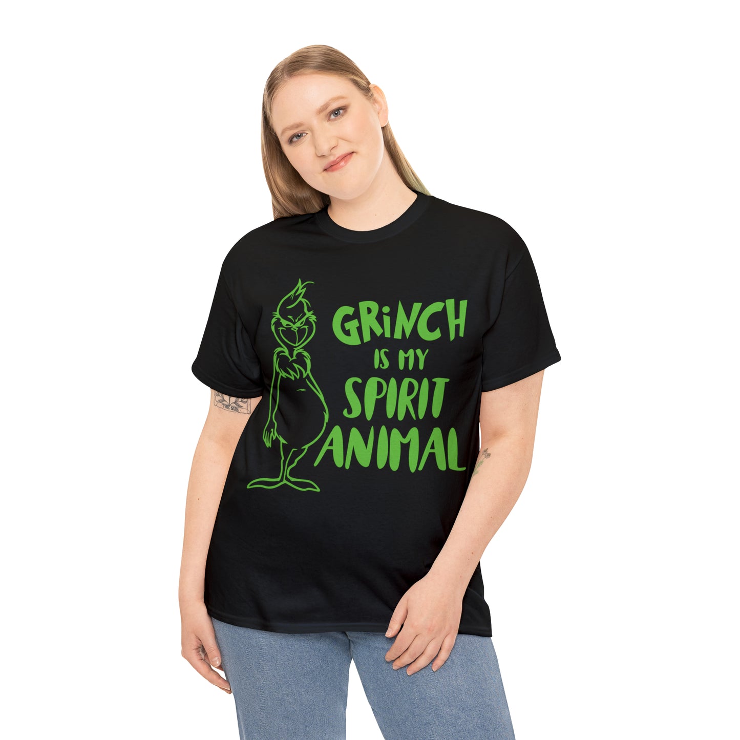 Grinch is My Spirit Animal Christmas Short Sleeve Tee