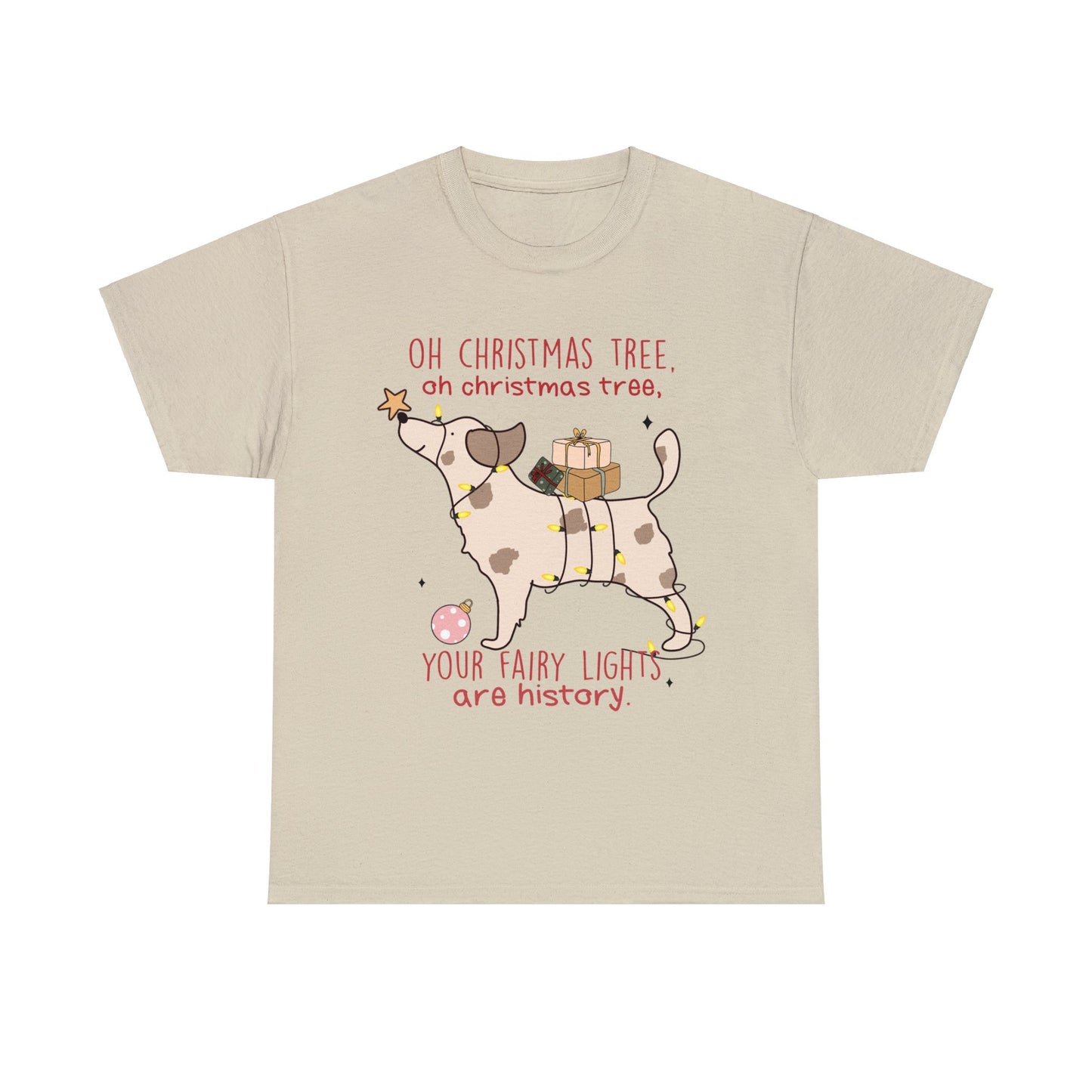 Oh Christmas Tree Your Fairy Lights Are History Dog Short Sleeve Tee