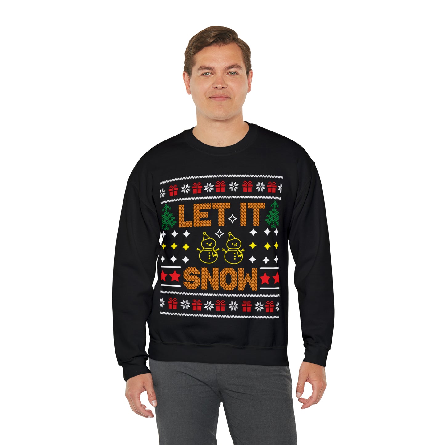 Let It Snow Snowmen Christmas Ugly Sweater Sweatshirt