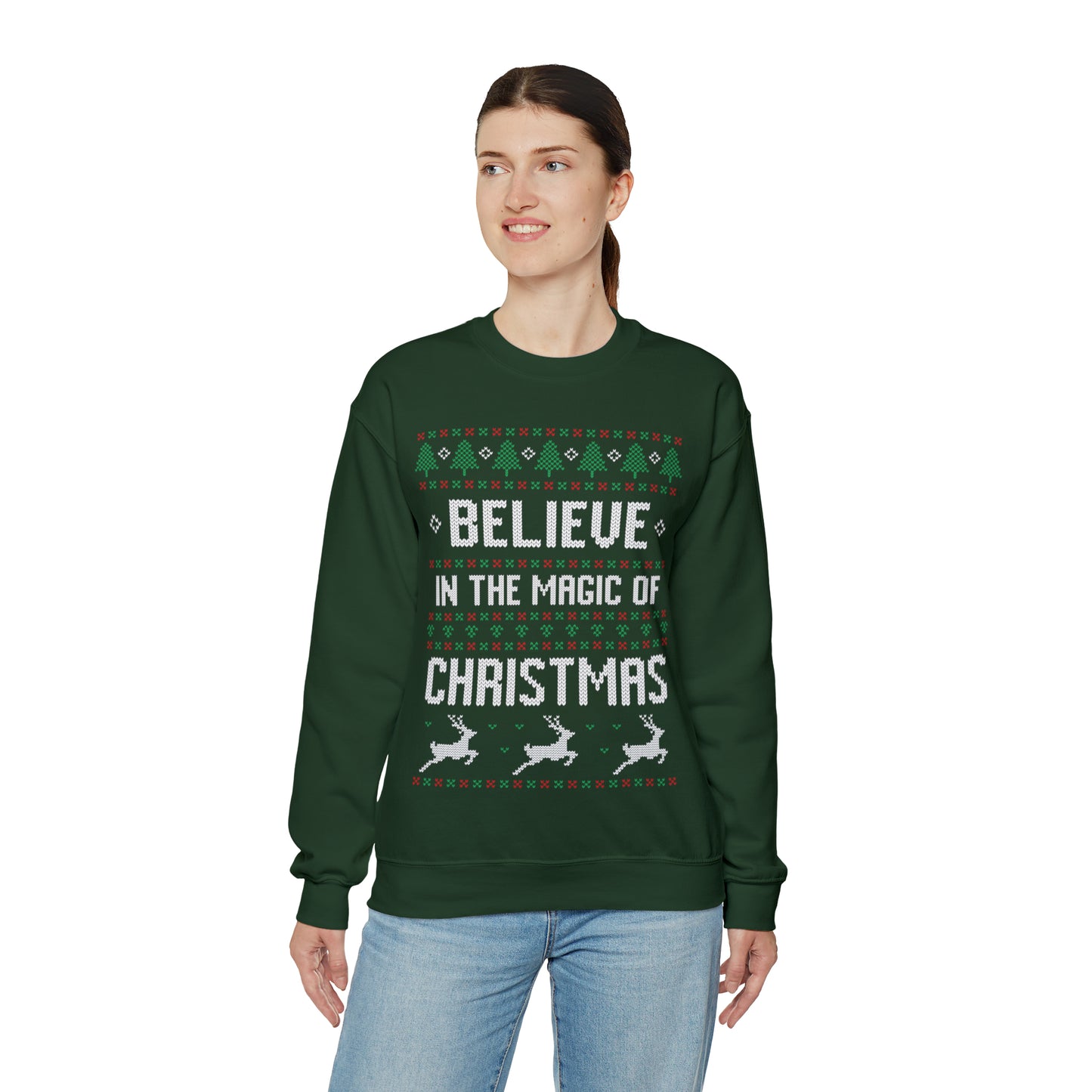 Believe in the Magic of Christmas Ugly Sweater Sweatshirt