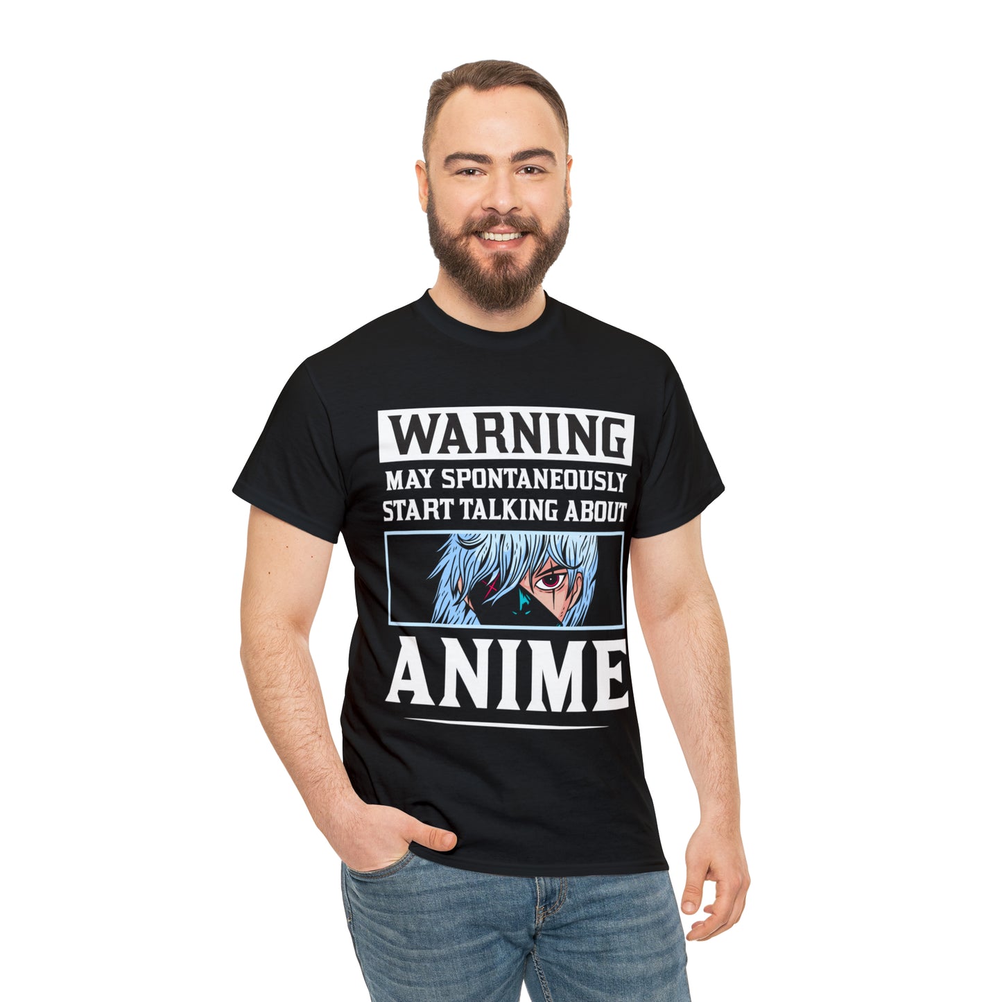 Warning May Spontaneously Start Talking About Anime Short Sleeve Tee