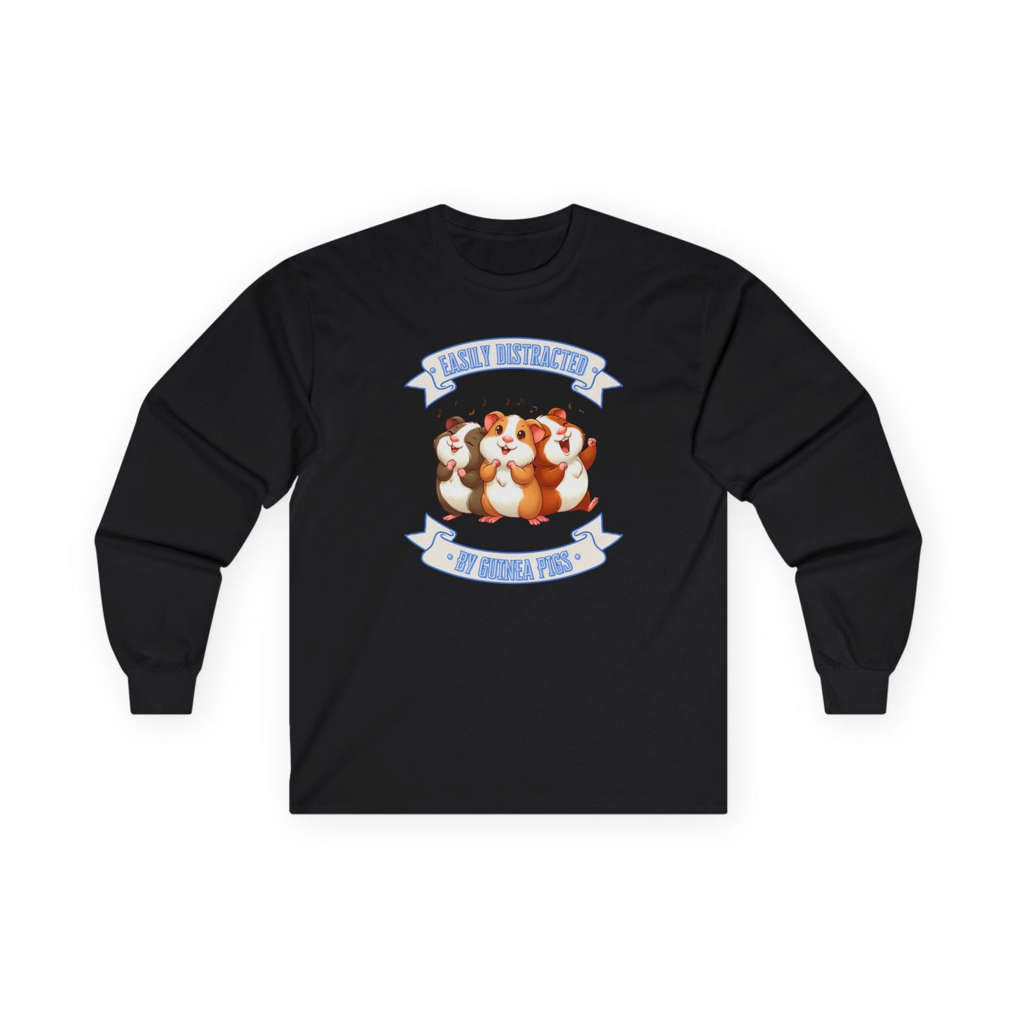 Easily Distracted By Guinea Pigs Long Sleeve T-Shirt