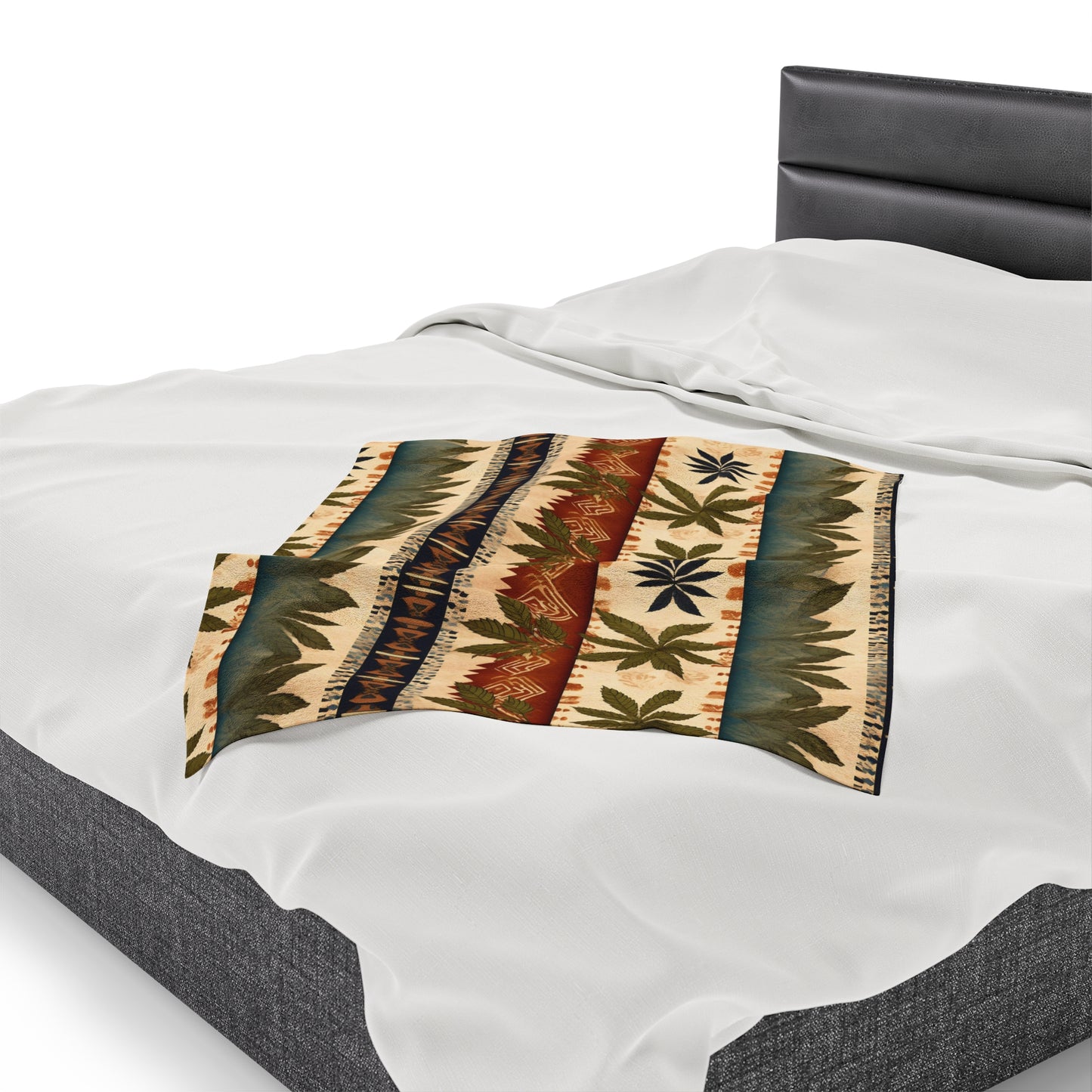 Marijuana Leaf with Stripes Blanket