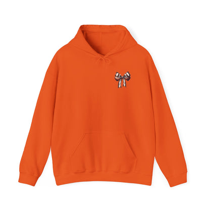 Football Game Day Hoodie Mom Dad Parent Football Lover Coquette BowsPullover