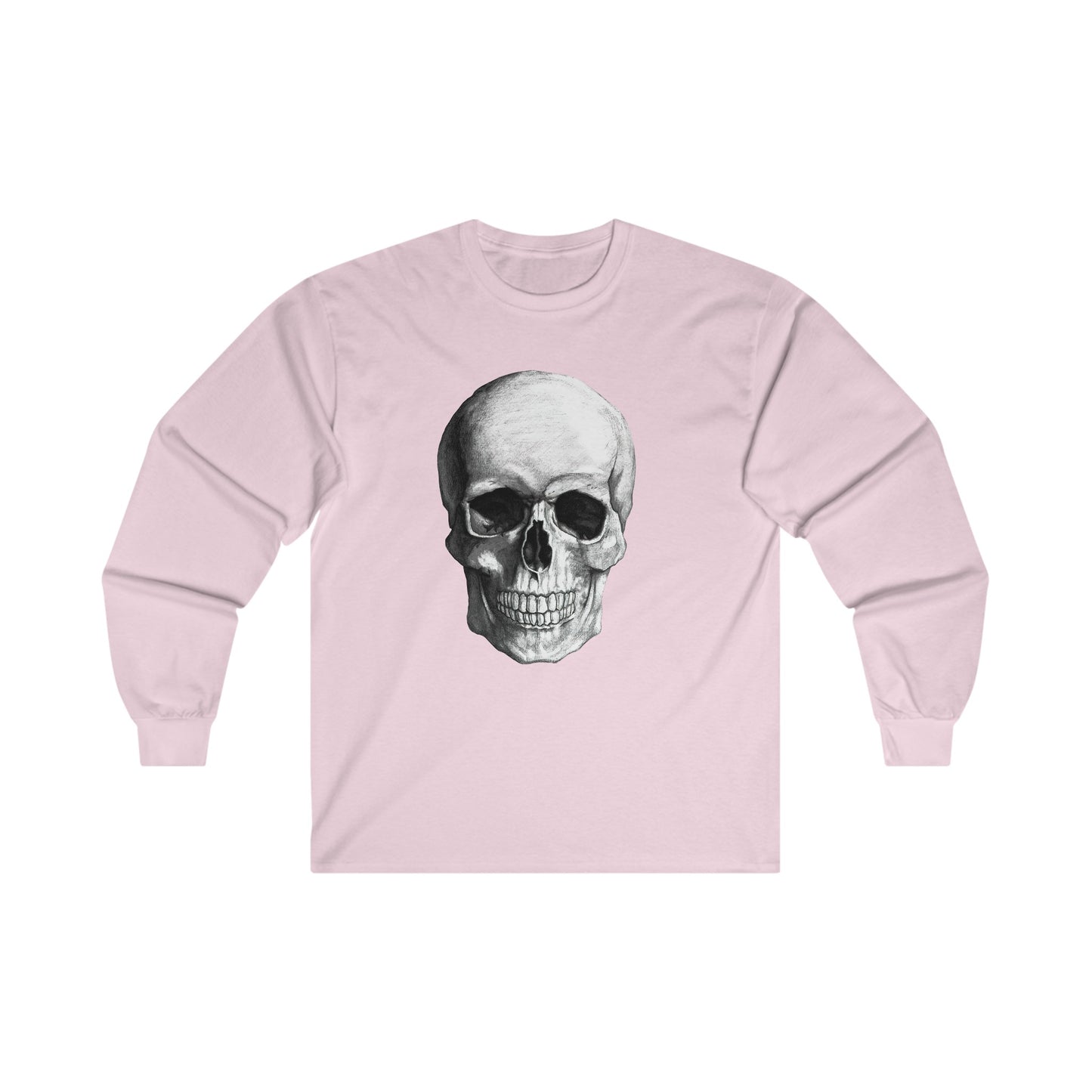 Large Skull Halloween Long Sleeve Tee