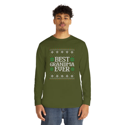 Best Grandma Ever Christmas Ugly Sweater Long Sleeve T-shirt