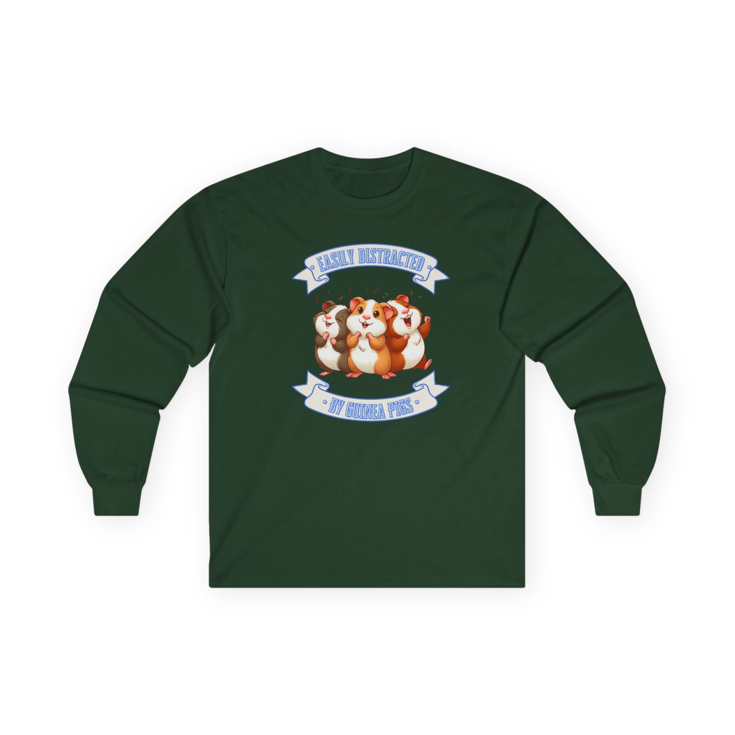 Easily Distracted By Guinea Pigs Long Sleeve T-Shirt