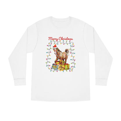 Merry Christmas Horse Christmas Long Sleeve Tee