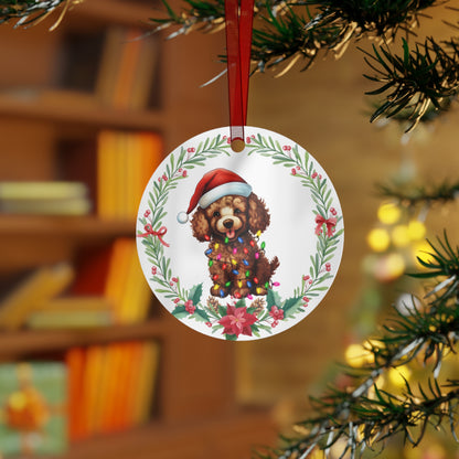 Poodle Dog in Lights Ornament