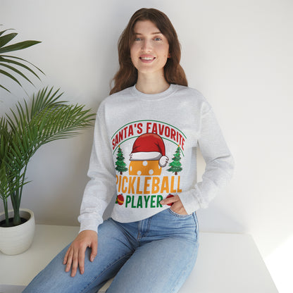 Santa's Favorite Pickleball Player Christmas Sweatshirt