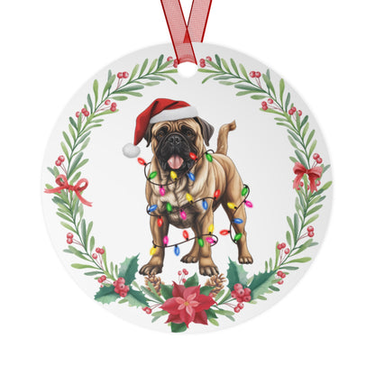Bullmastiff Dog in Lights Ornament