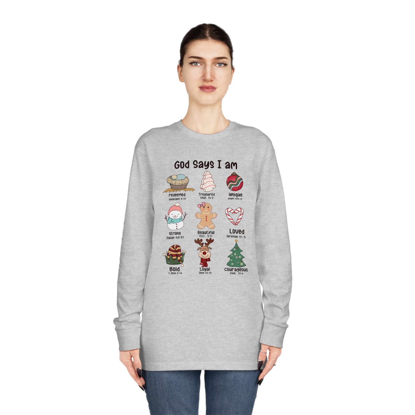 God Says I Am Christmas Long Sleeve T-shirt