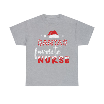 Santa's favorite Nurse Short Sleeve Tee